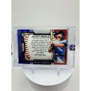 Art Card Mickey Mantle Card With A Piece Of Baseball Made By Mayflower Custom Ca